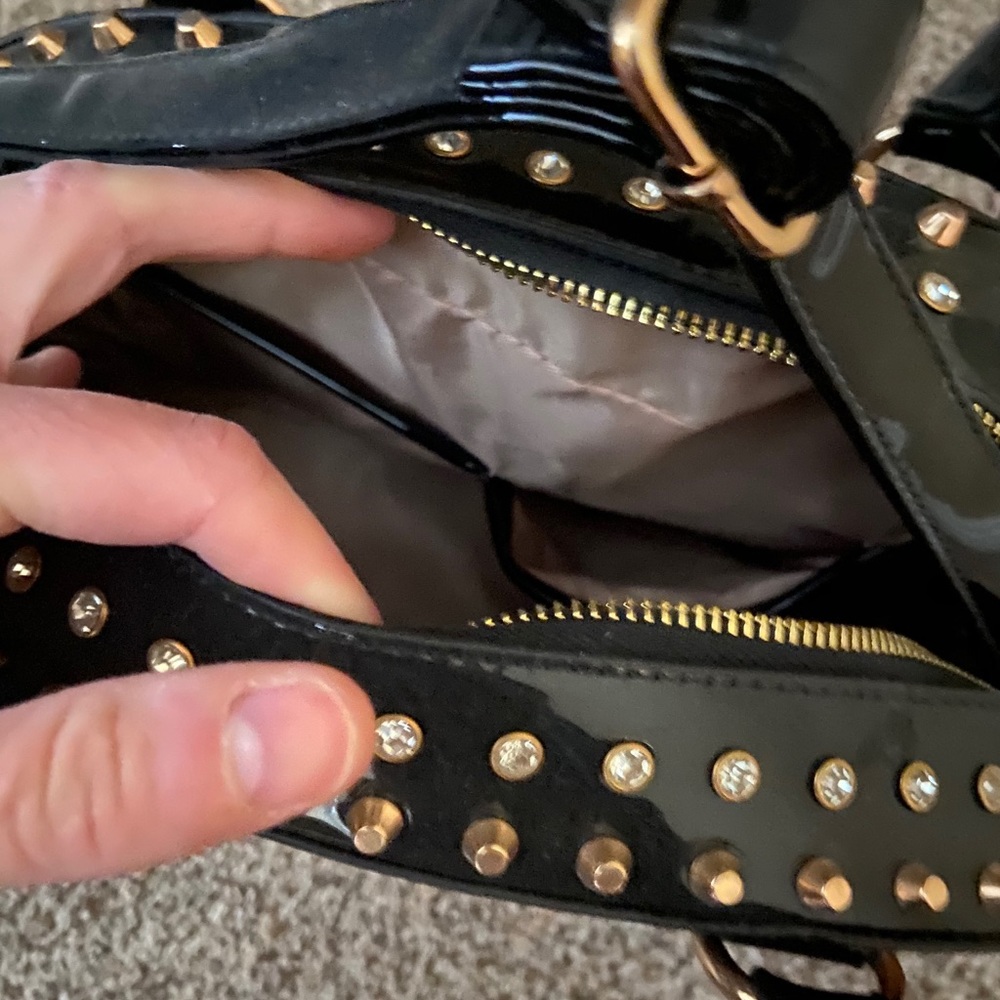 Leopard print rhinestone purse - Picture 3 of 7